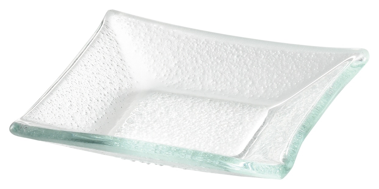 山万 クリア　8.5cm角小皿 1個（ご注文単位1個）【直送品】