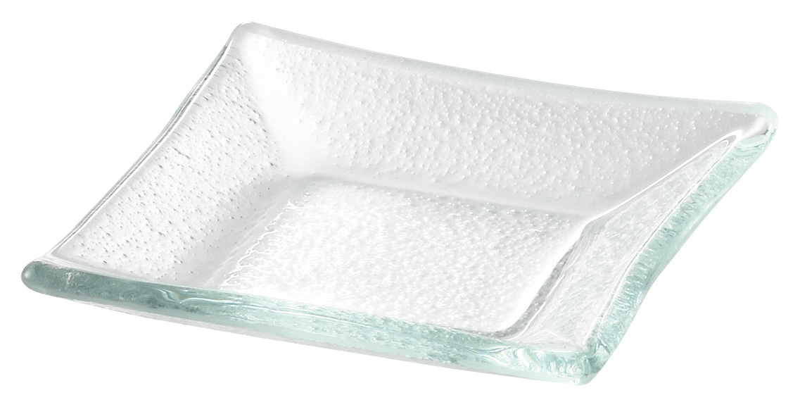 山万 クリア　7.5cm角小皿 1個（ご注文単位1個）【直送品】