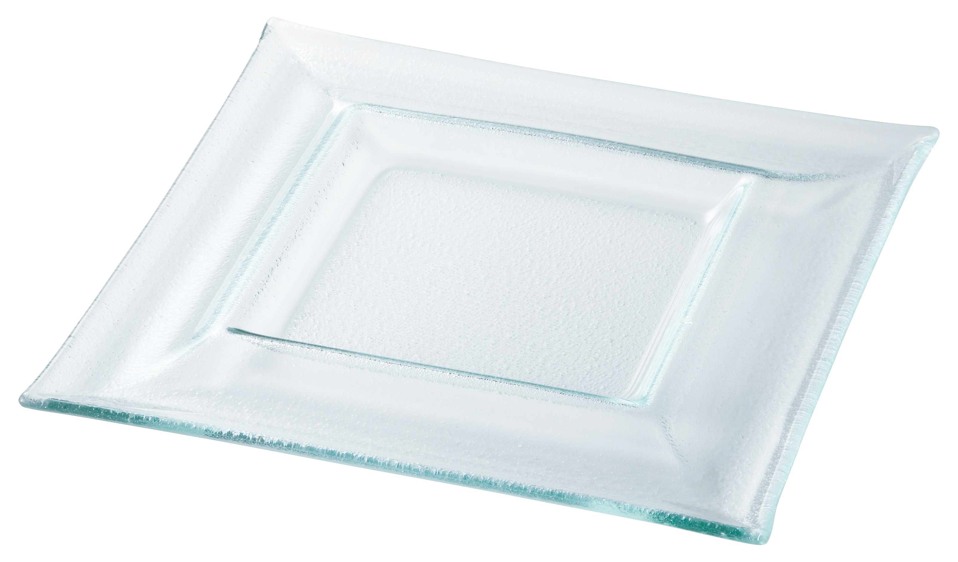 山万 クリア　24.5cmスクエアーカーブリムプレート 1個（ご注文単位1個）【直送品】