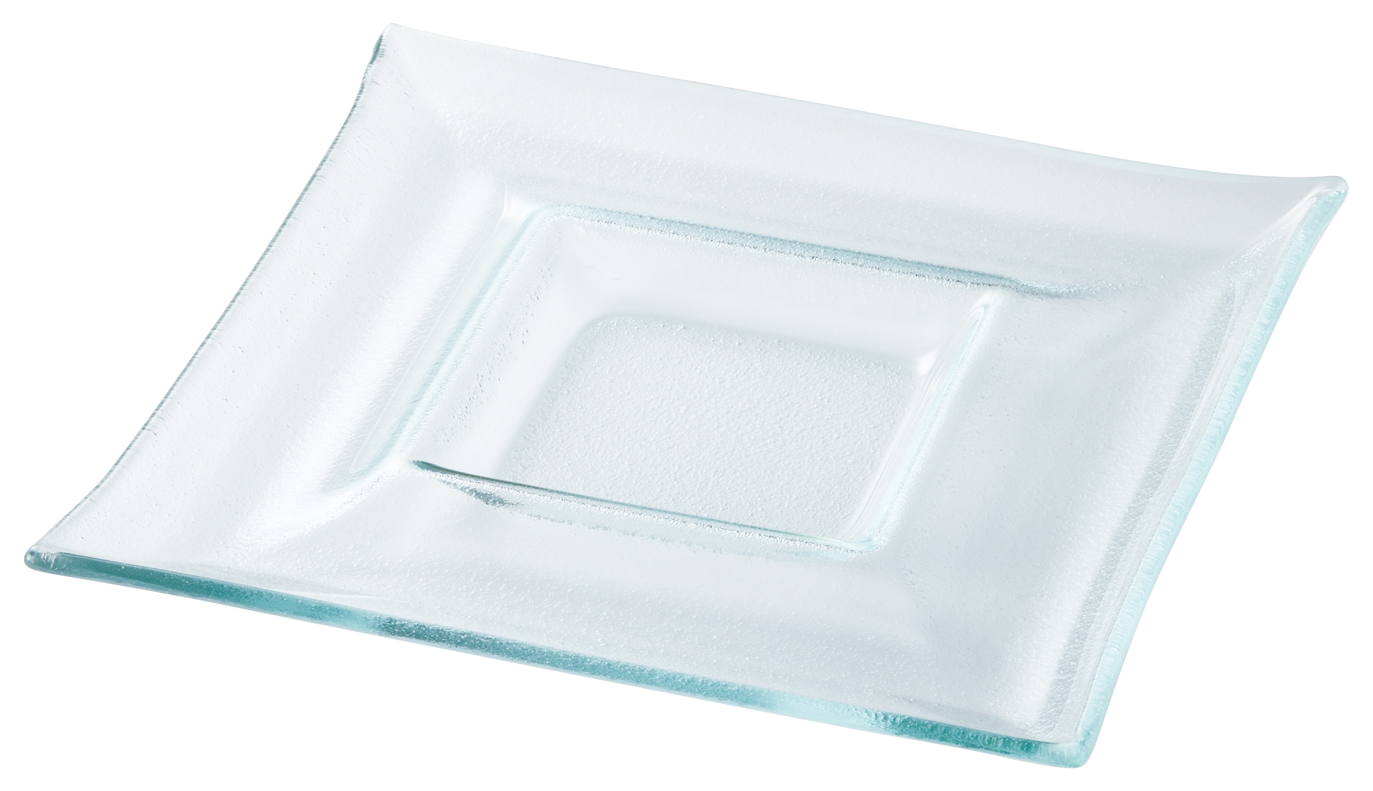 山万 クリア　20.5cmスクエアーカーブリムプレート 1個（ご注文単位1個）【直送品】