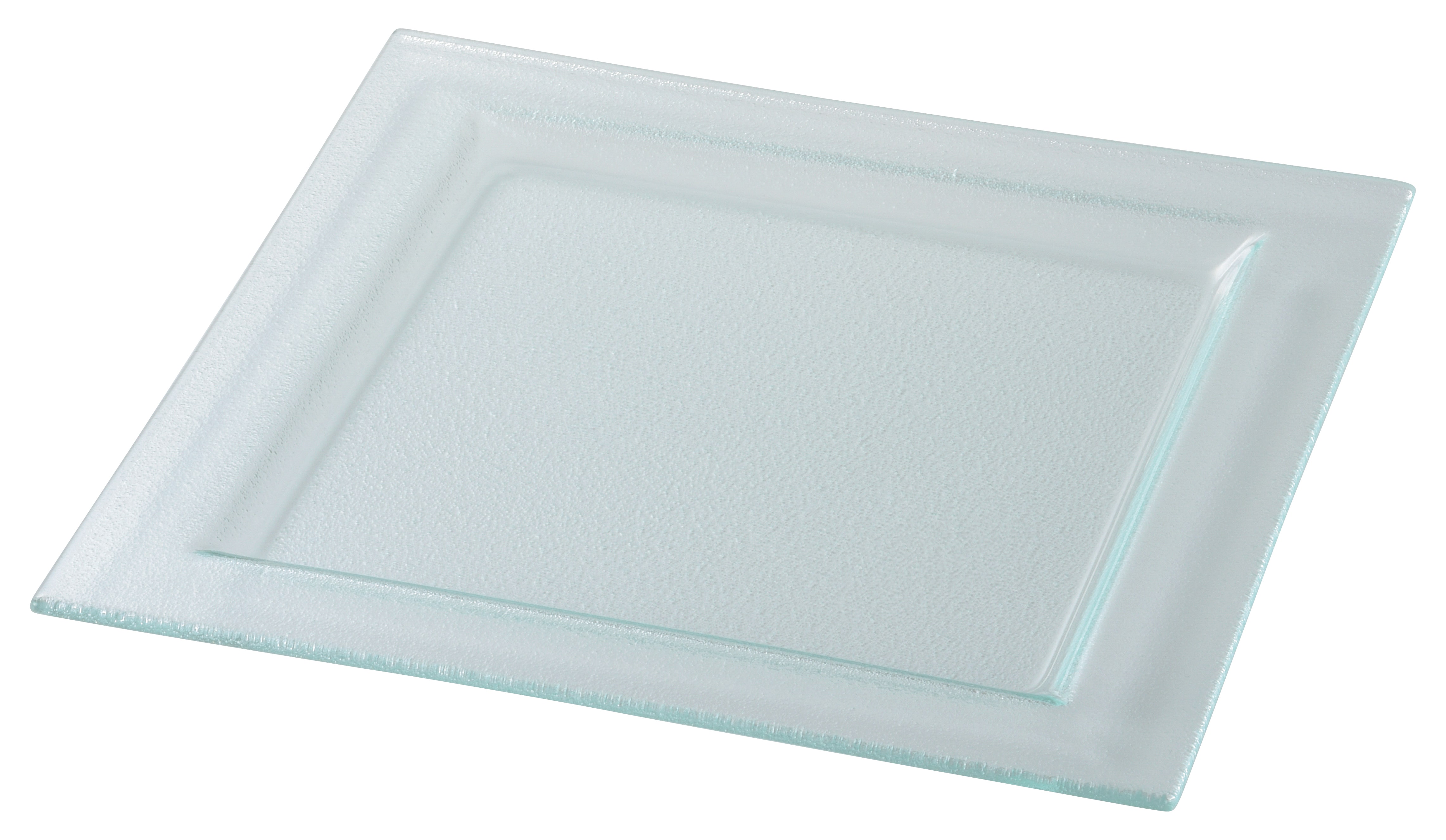 山万 シーニュ　クリア　24.5cmスクエアーリムプレート 1個（ご注文単位1個）【直送品】