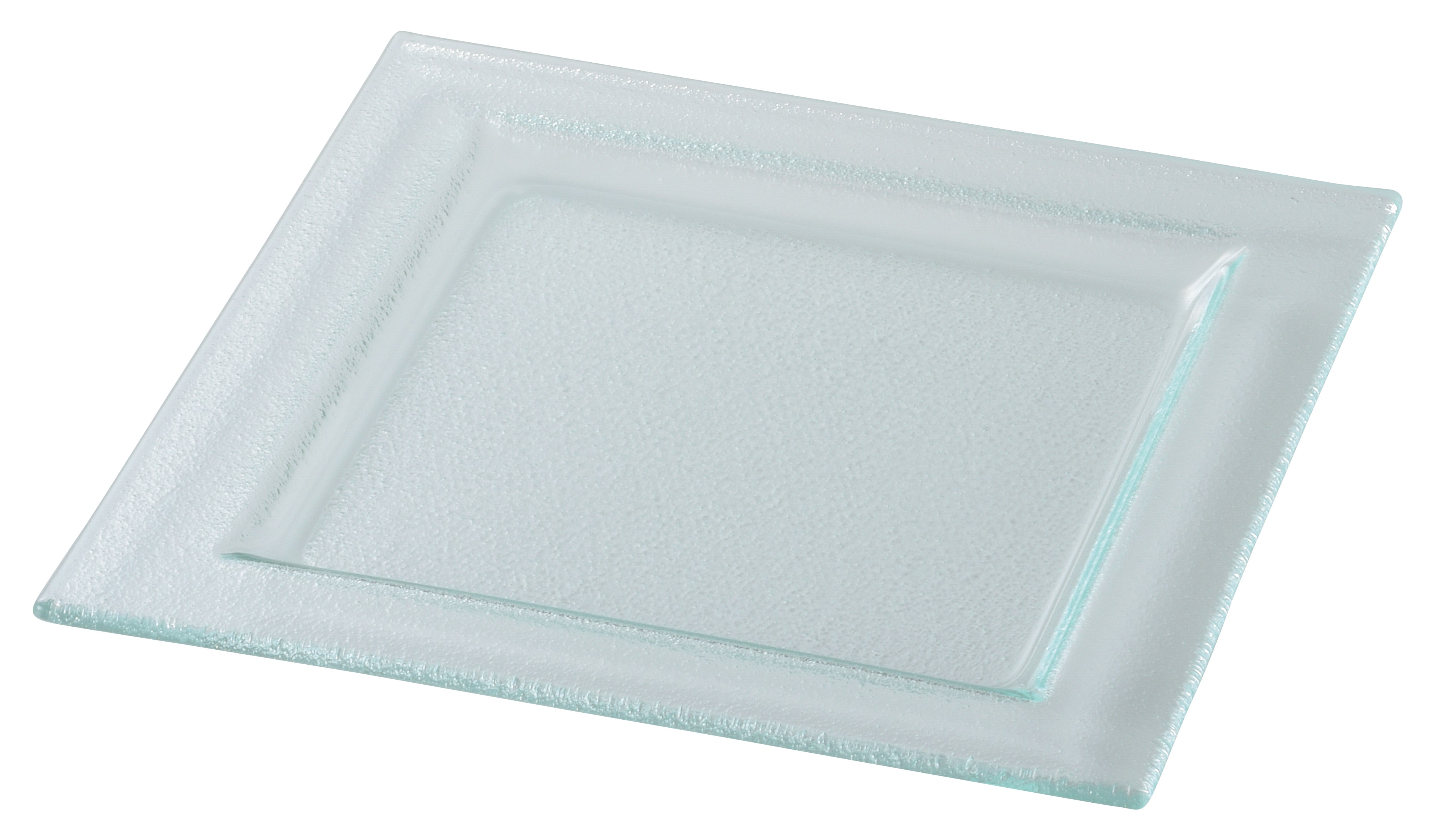 山万 シーニュ　クリア　19.5cmスクエアーリムプレート 1個（ご注文単位1個）【直送品】