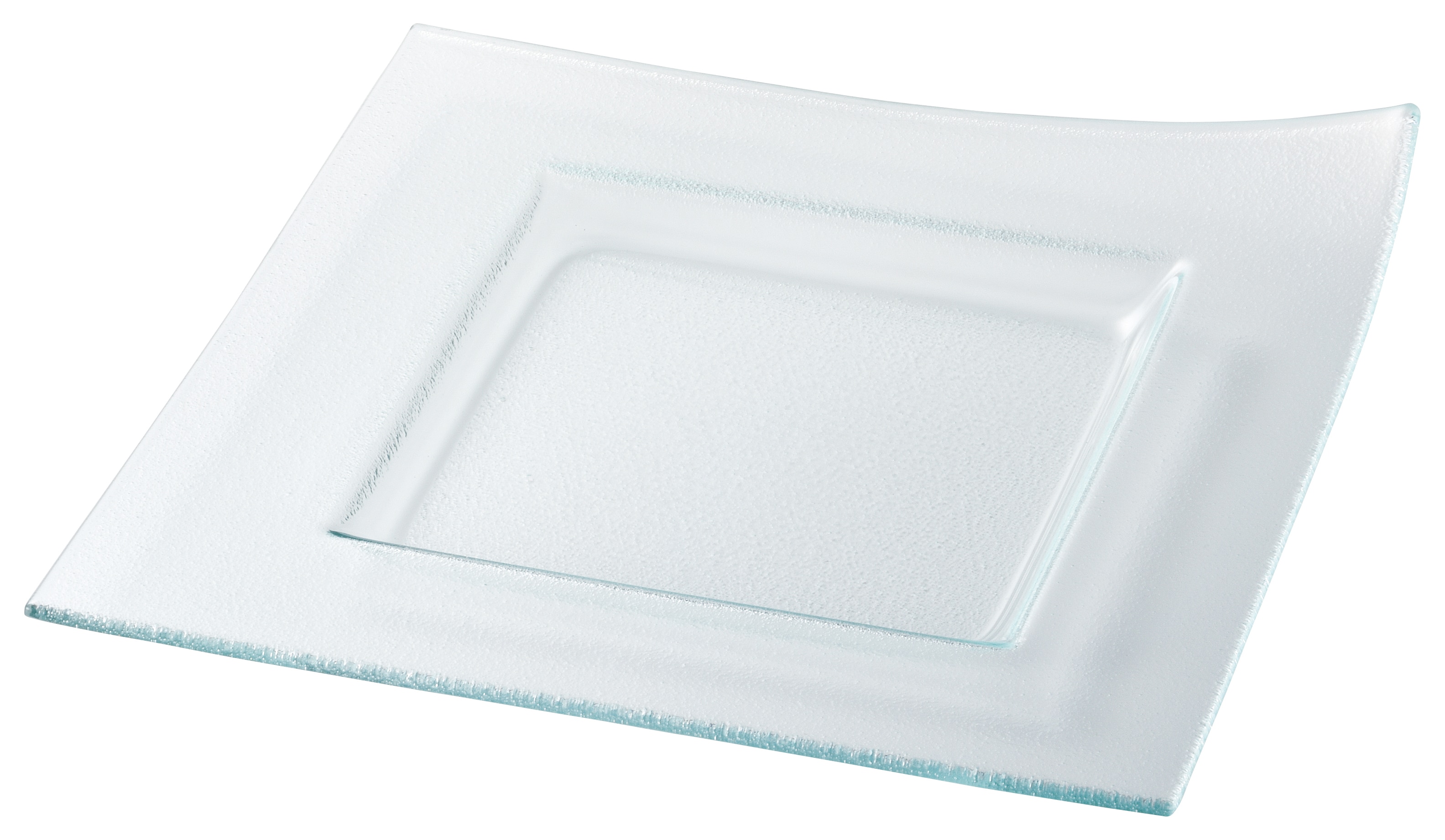 山万 クリア　24.5cmスクエアーベンドリム角皿 1個（ご注文単位1個）【直送品】