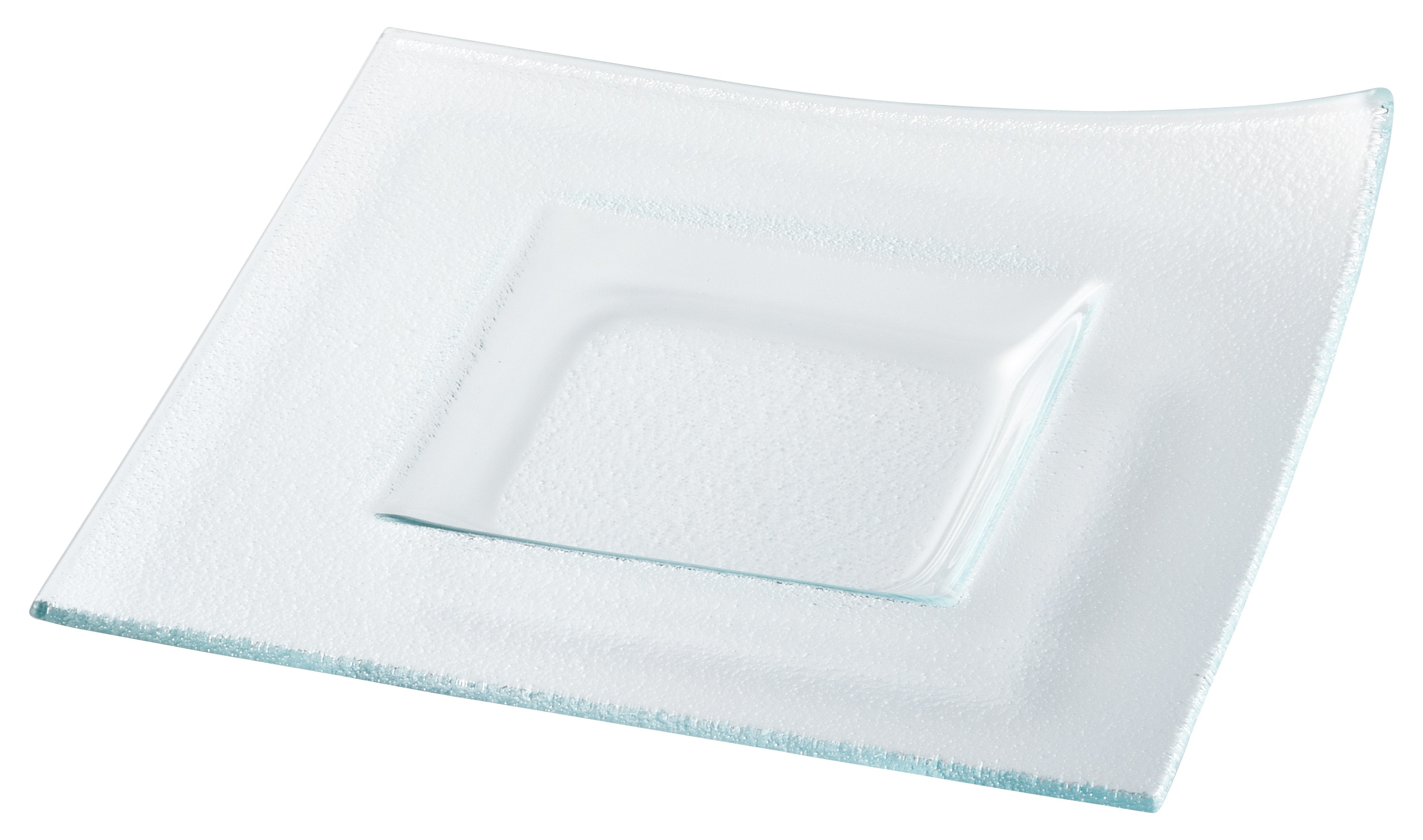 山万 クリア　20cmスクエアーベンドリム角皿 1個（ご注文単位1個）【直送品】