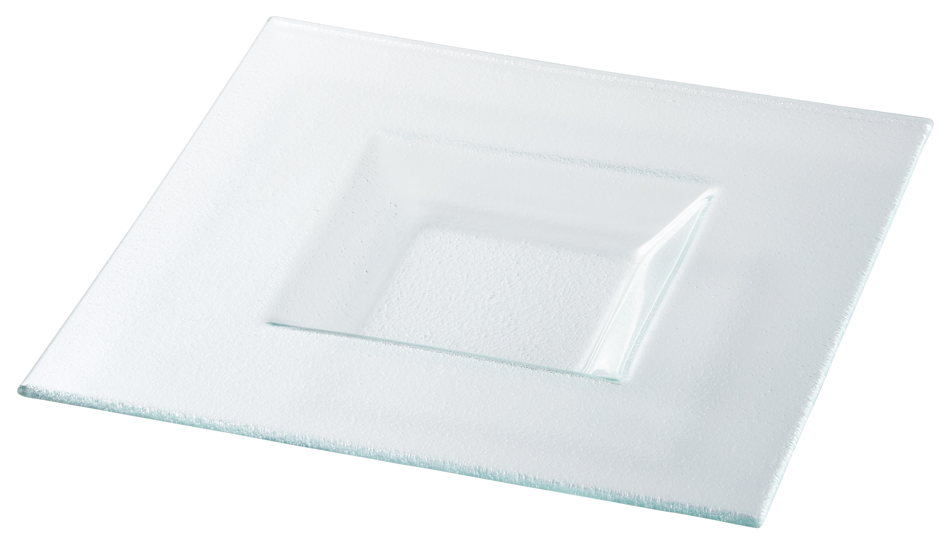 山万 クリア　24.5cmスクエアーリムプレート 1個（ご注文単位1個）【直送品】