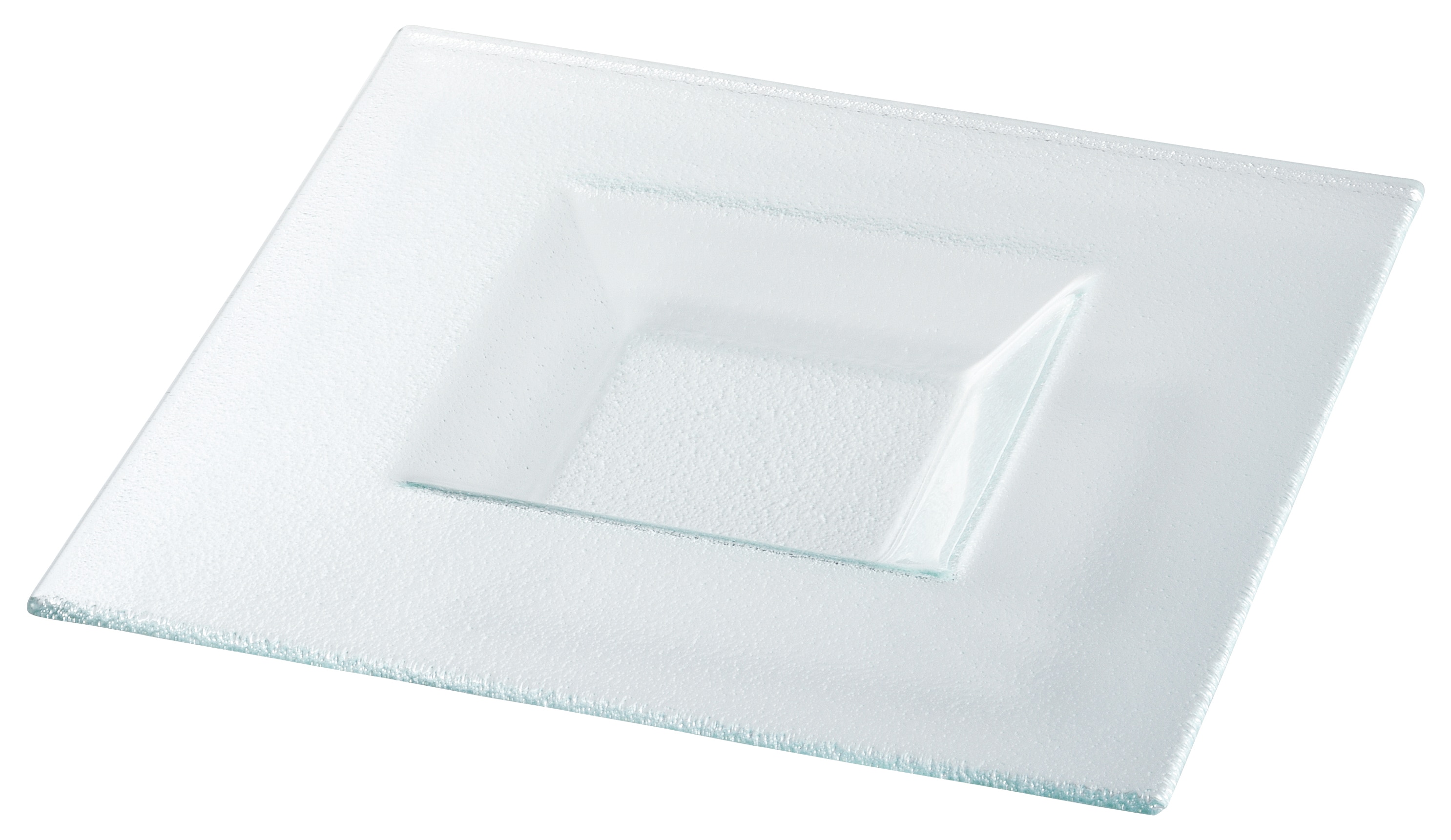 山万 クリア　22.5cmスクエアーリムプレート 1個（ご注文単位1個）【直送品】