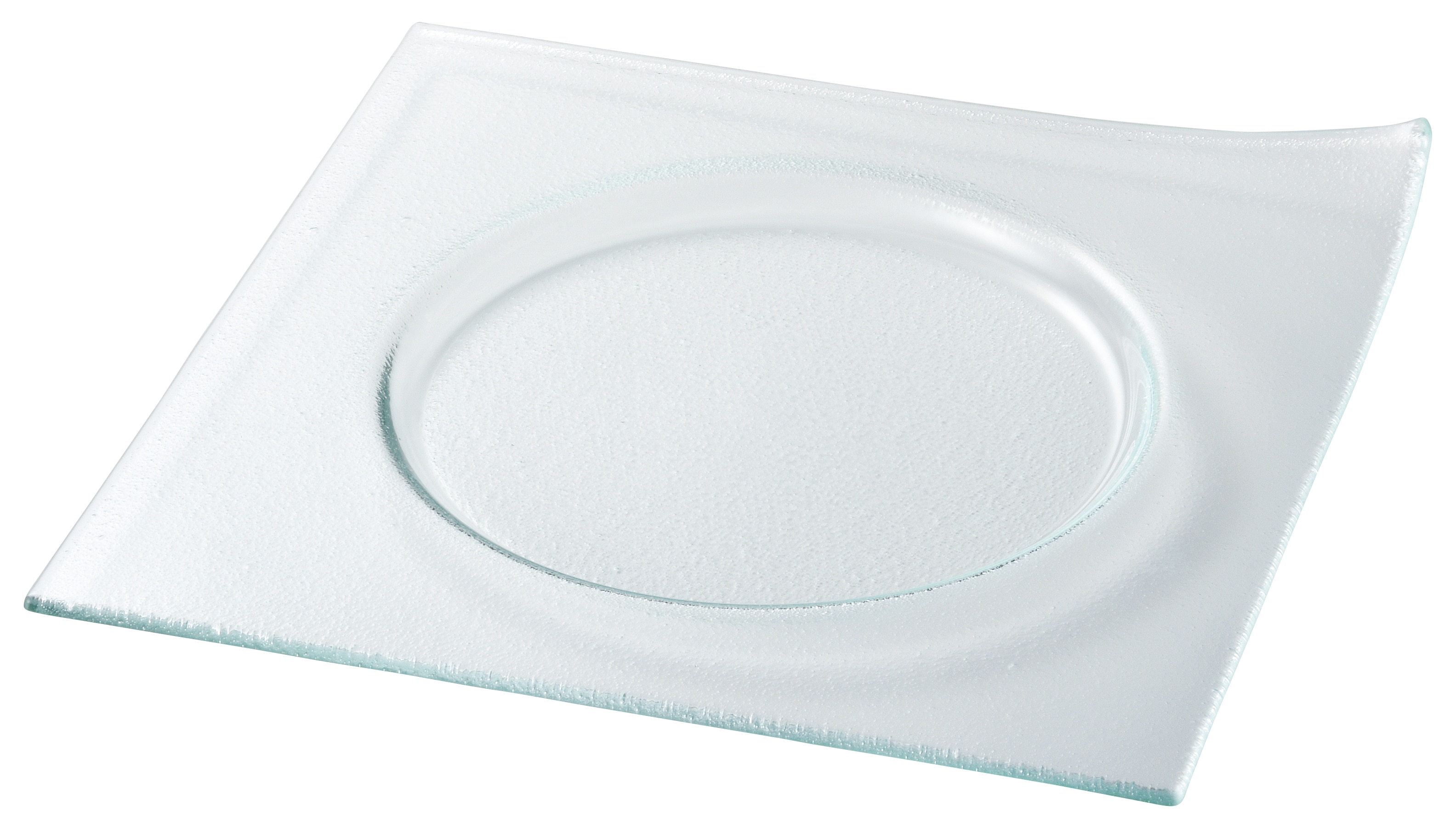 山万 クリア　24.5cmスクエアーベンドリム丸皿 1個（ご注文単位1個）【直送品】