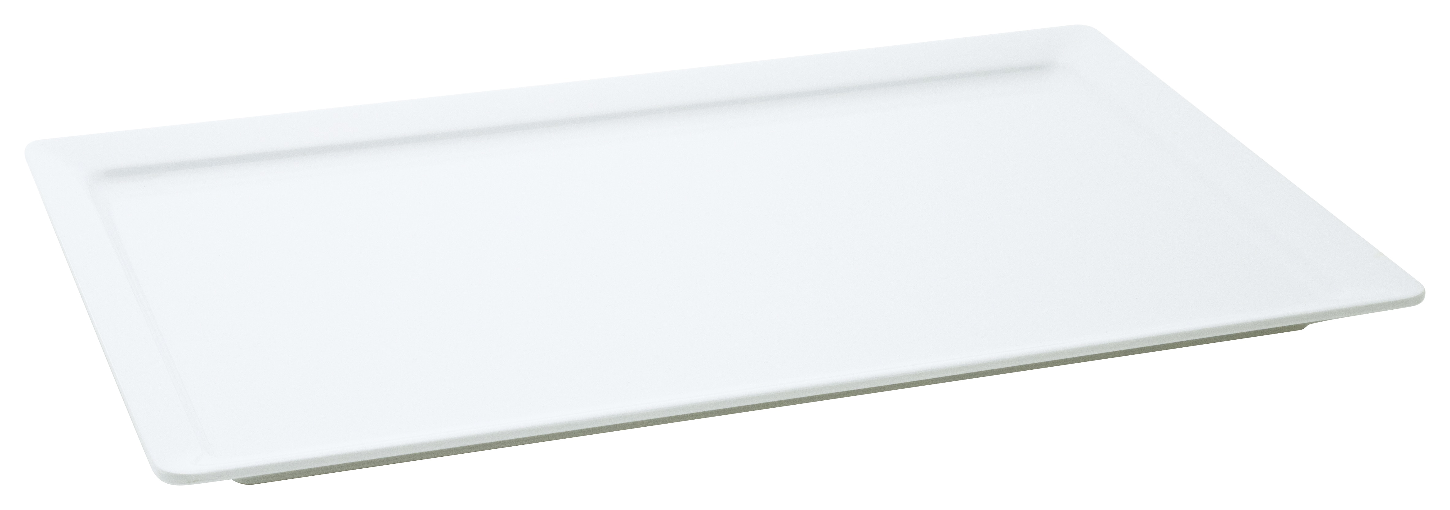 山万 メラミン　シルビアホワイト　53cm長角プレート 1個（ご注文単位1個）【直送品】