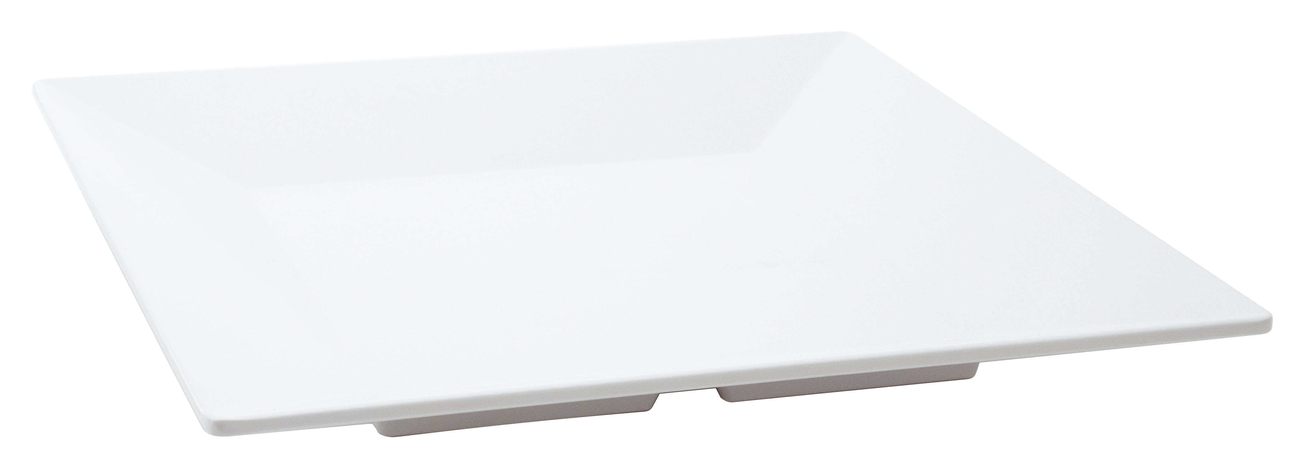 山万 メラミン　シルビアホワイト　36cmスクエアープレート 1個（ご注文単位1個）【直送品】