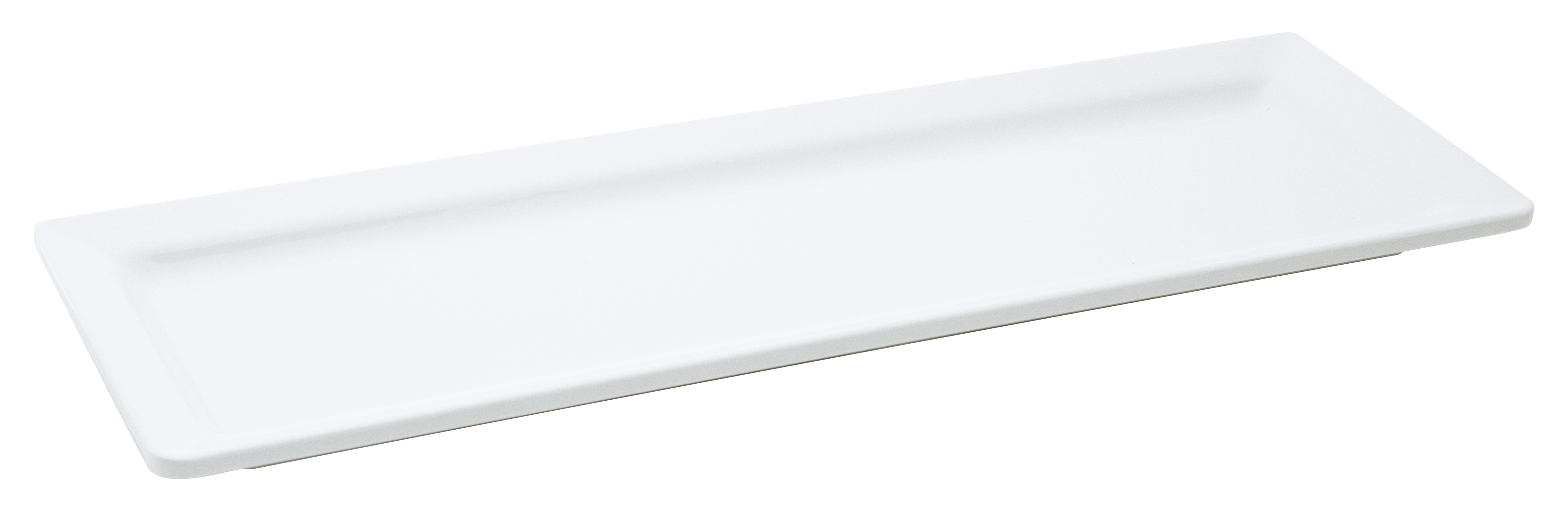 山万 メラミン　シルビアホワイト　53cm細長角プレート 1個（ご注文単位1個）【直送品】