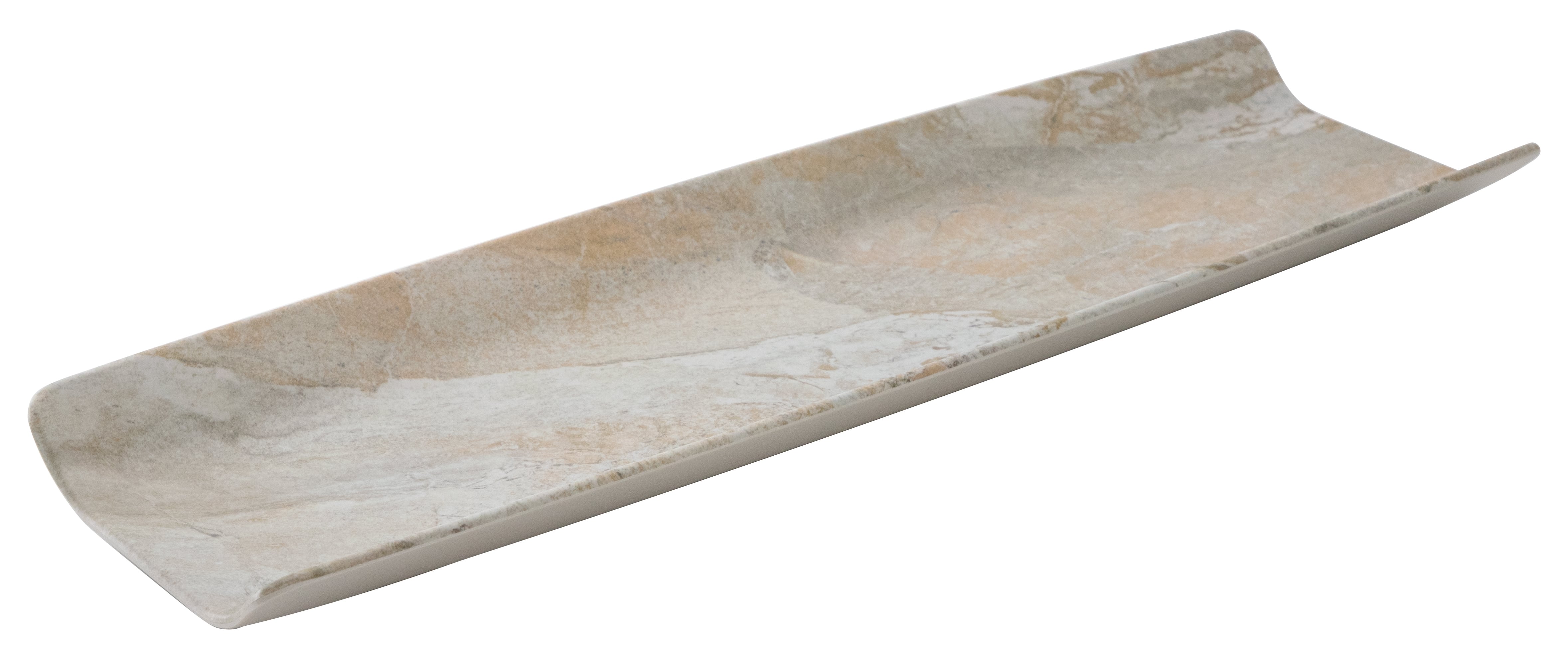 山万 メラミン ソフィアベージュ 53cm細長角トレイ 1個(ご注文単位1個)【直送品】