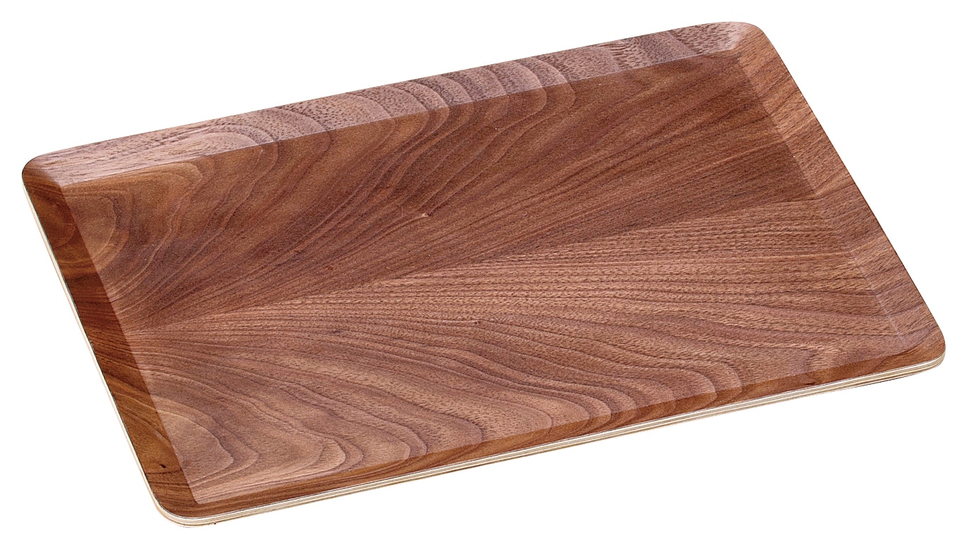 山万 ブラックウォールナット 27cmフラットトレー 1個(ご注文単位1個)【直送品】