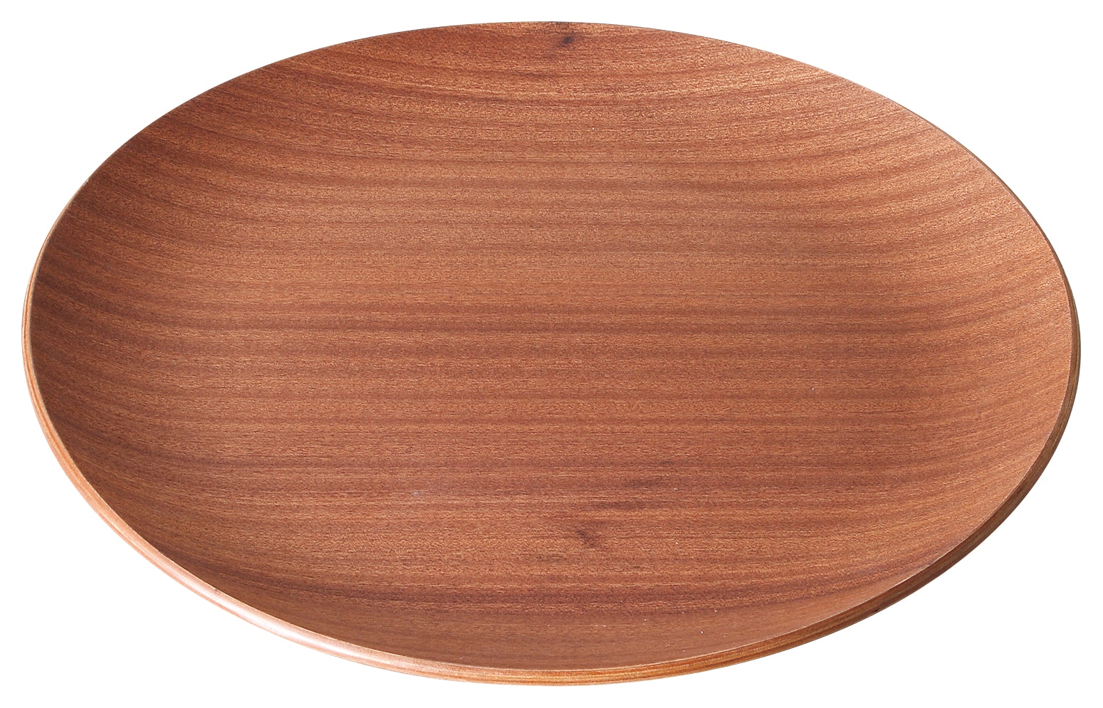 山万 レッドマホガニー 41cm丸トレー 1個(ご注文単位1個)【直送品】