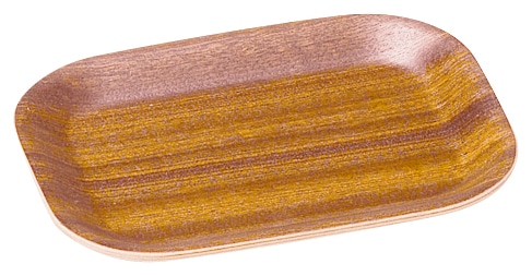 山万 レッドマホガニー 17.5cm長角トレー 1個(ご注文単位1個)【直送品】