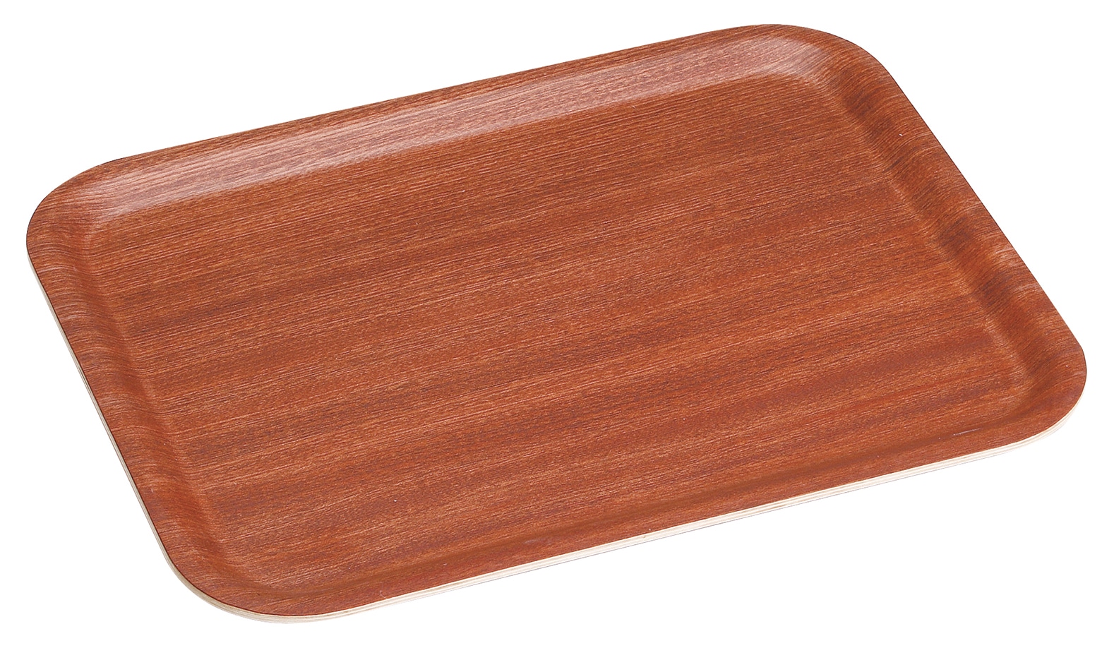 山万 レッドマホガニー　ノンスリップ　36cm長角トレー 1個（ご注文単位1個）【直送品】