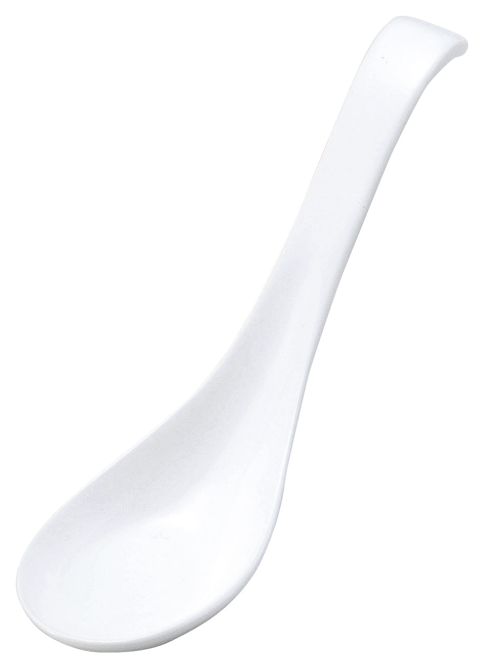 山万 白　雑炊ロングスプーン 1個（ご注文単位1個）【直送品】