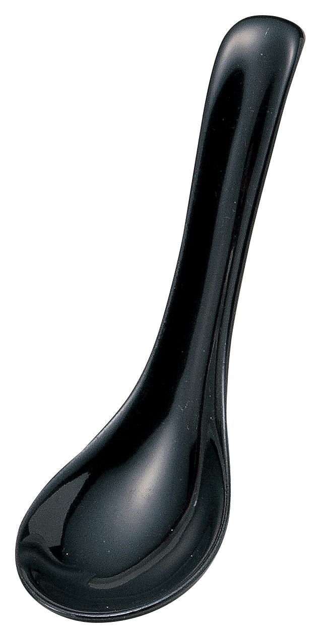 山万 黒 スープスプーン 小 1個(ご注文単位1個)【直送品】