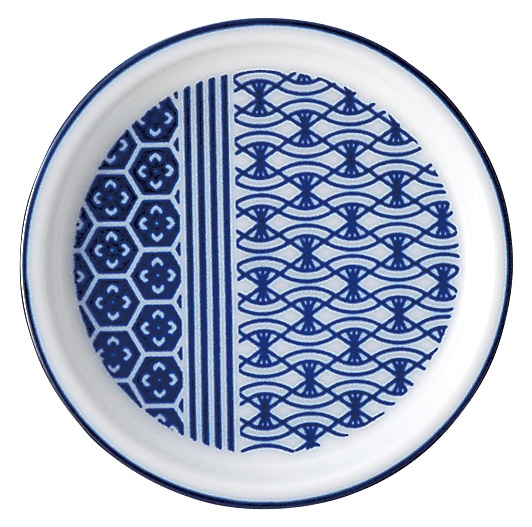 山万 古青藍 藍波花 薬味皿 1個(ご注文単位1個)【直送品】