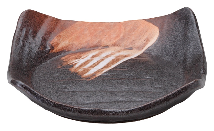 山万 白刷毛唐津　四方皿　中 1個（ご注文単位1個）【直送品】