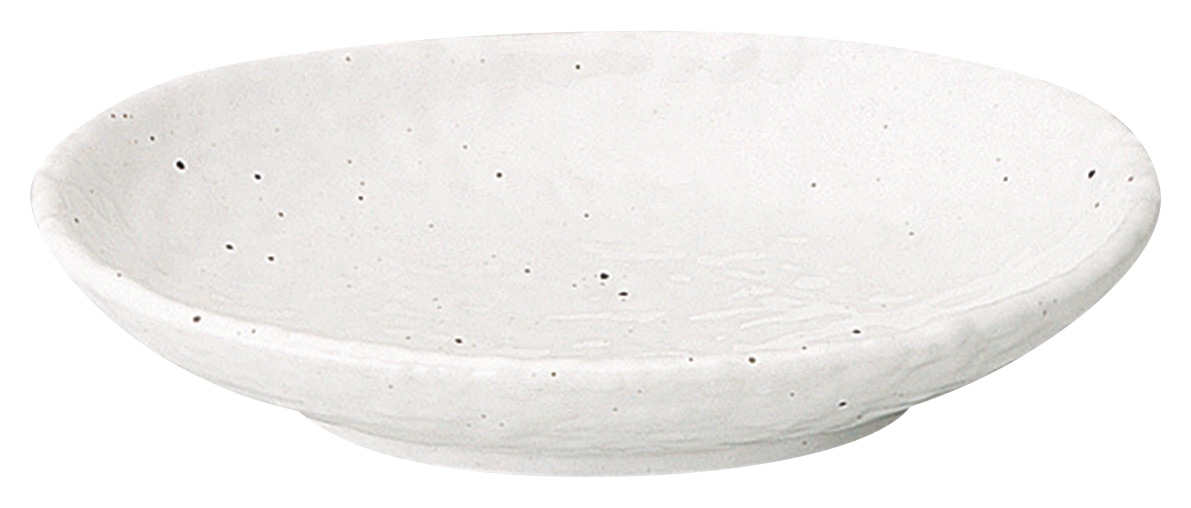 山万 新粉引　石目小判皿　中 1個（ご注文単位1個）【直送品】