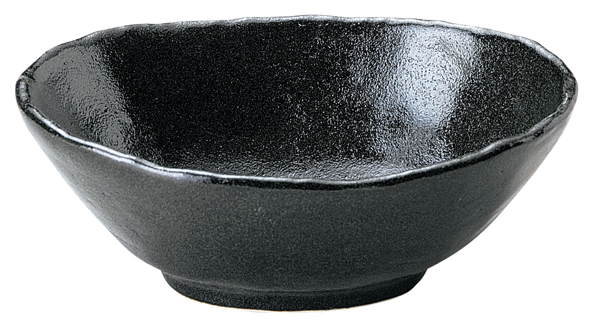 山万 ゆず黒耀　石目楕円鉢　中 1個（ご注文単位1個）【直送品】