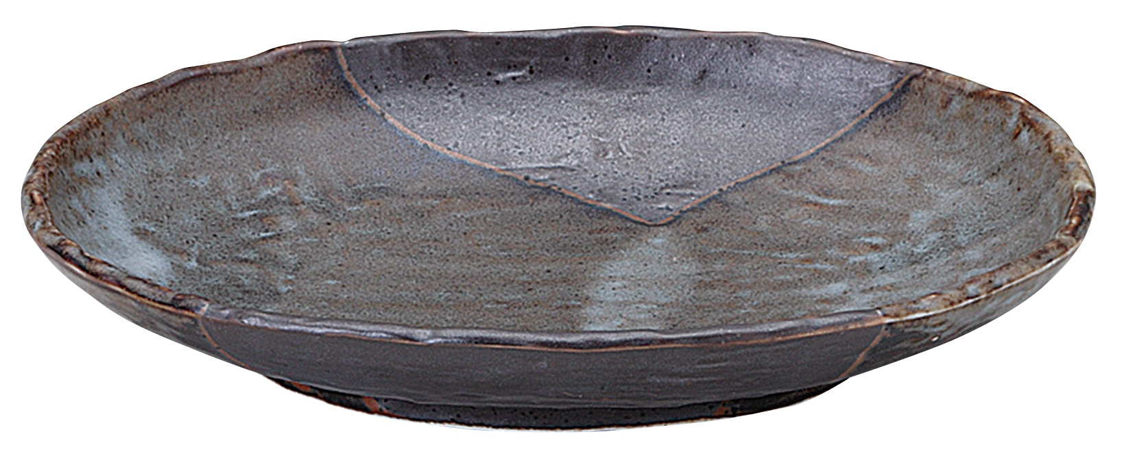 山万 山がすみ 石目小判皿 大 1個(ご注文単位1個)【直送品】