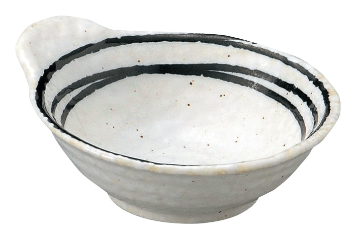 山万 粉引黒ライン　石目広口呑水 1個（ご注文単位1個）【直送品】