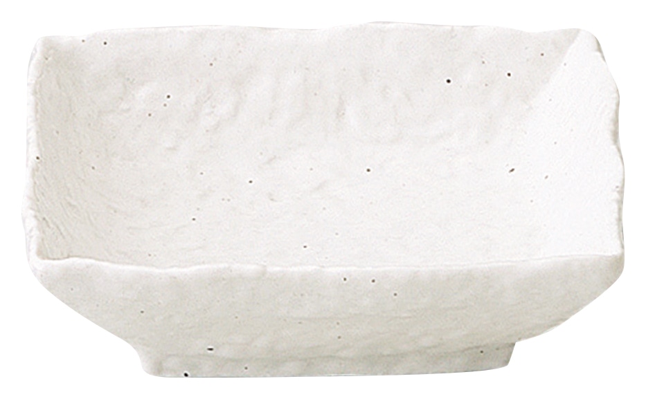 山万 新粉引　石目4.0角小鉢 1個（ご注文単位1個）【直送品】