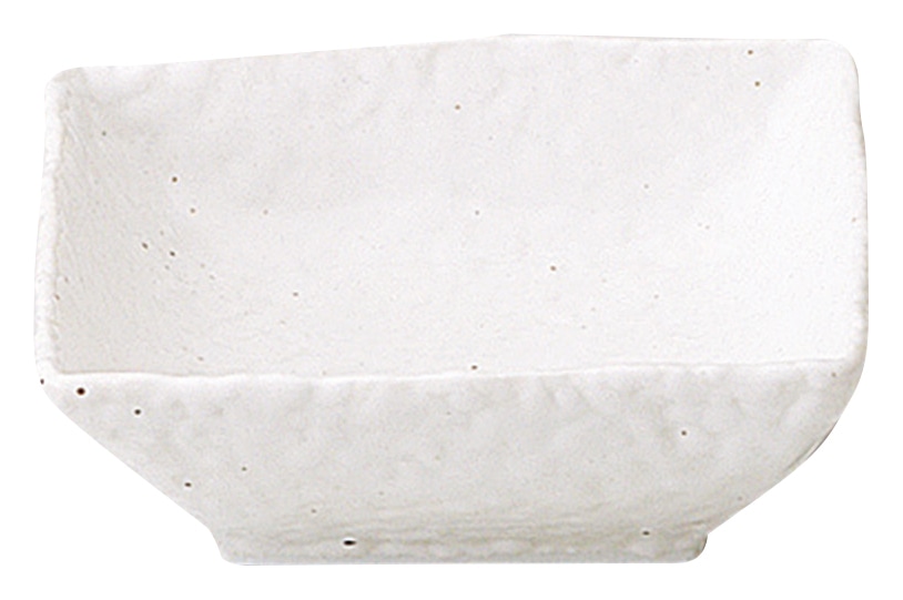 山万 新粉引　石目3.2角小鉢 1個（ご注文単位1個）【直送品】