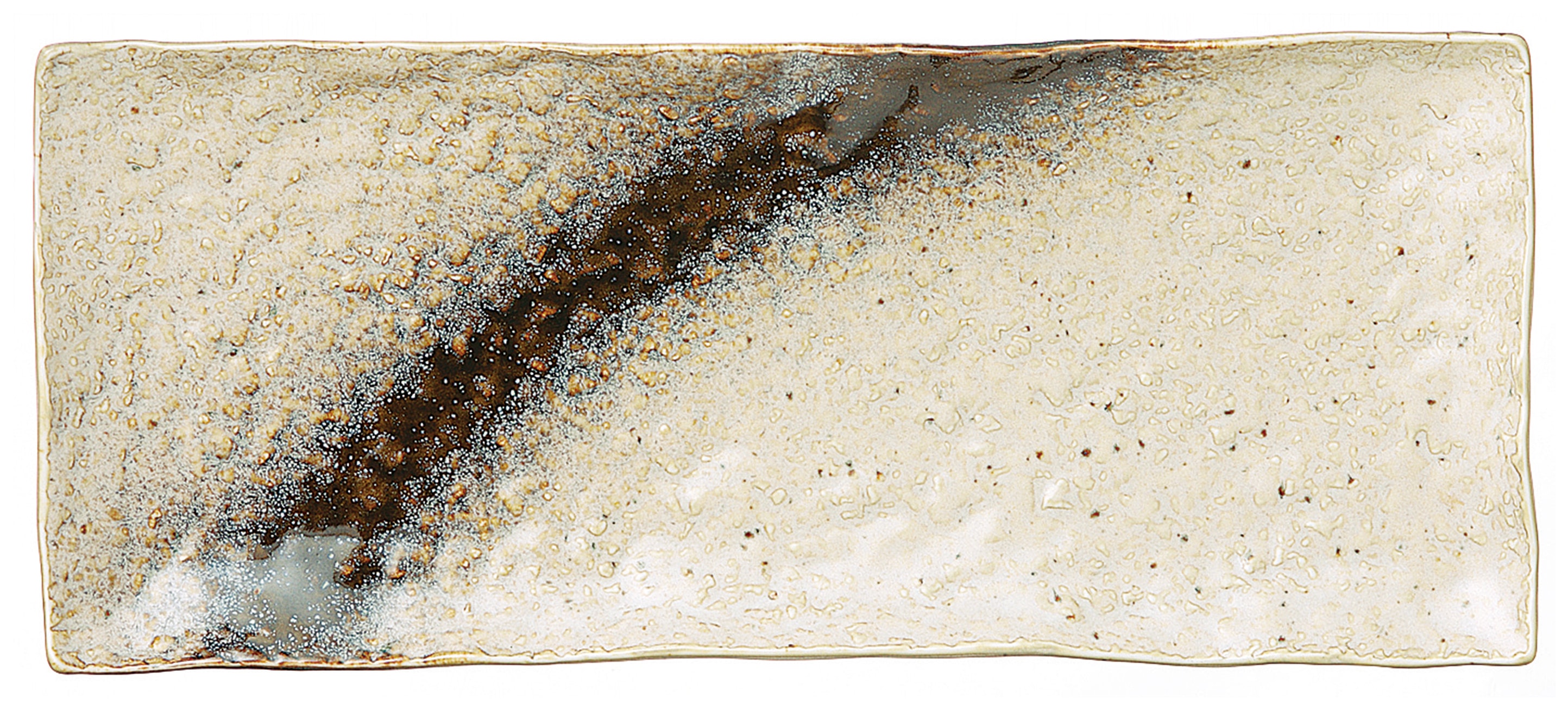 山万 銀河　石目尺細長角皿 1個（ご注文単位1個）【直送品】