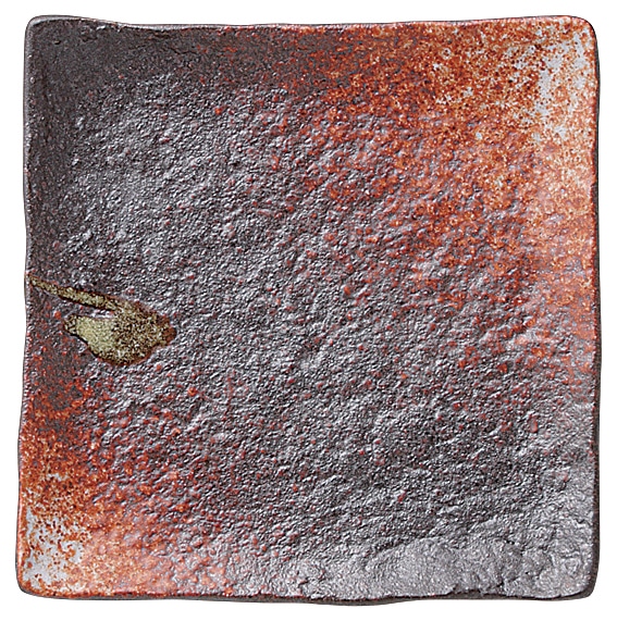 山万 明志野　石目4.3正角皿 1個（ご注文単位1個）【直送品】