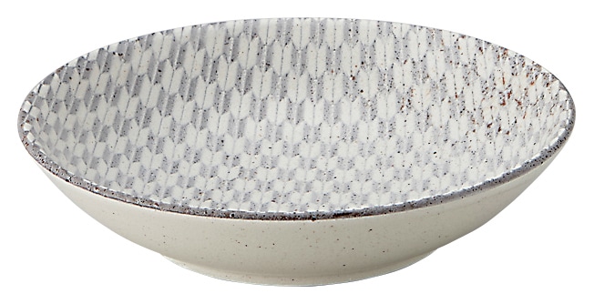 山万 古代粉引き 矢絣 17.5cm浅ボウル 1個(ご注文単位1個)【直送品】