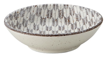 山万 古代粉引き　矢絣　9.5cm浅ボウル 1個（ご注文単位1個）【直送品】