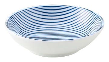 山万 細縞　青　9.5cm浅ボウル 1個（ご注文単位1個）【直送品】