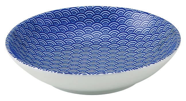 山万 青海波　青　17.5cm浅ボウル 1個（ご注文単位1個）【直送品】