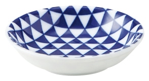 山万 山格子　青　8cm浅ボウル 1個（ご注文単位1個）【直送品】