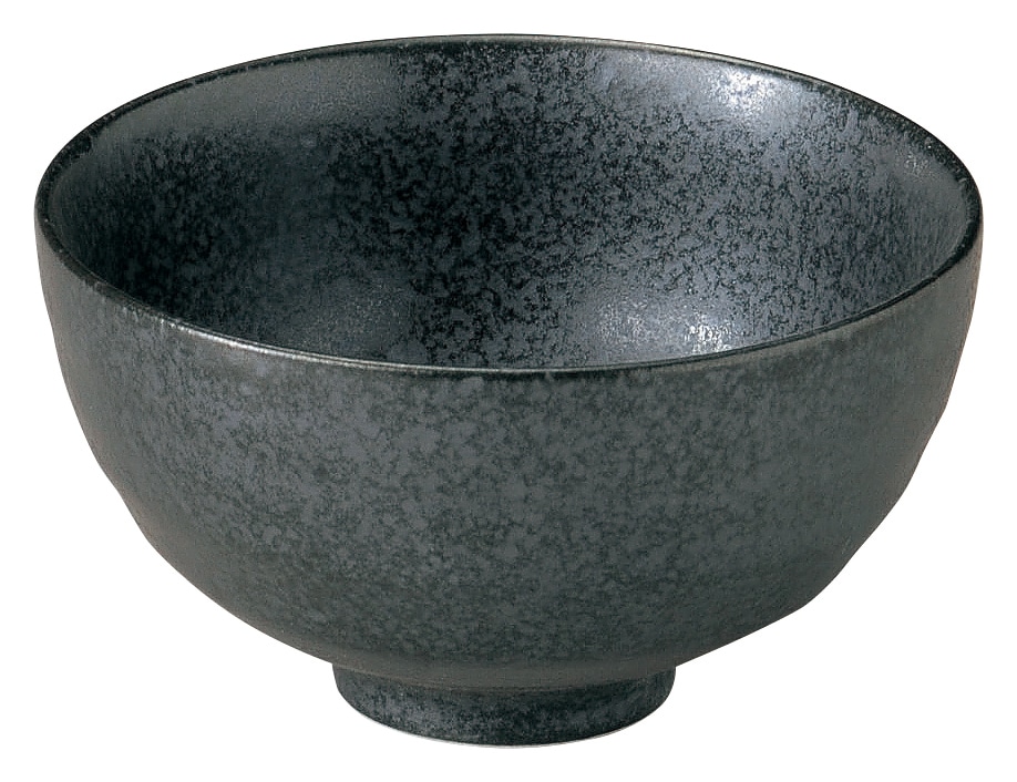 山万 黒洋　リップル茶碗 1個（ご注文単位1個）【直送品】