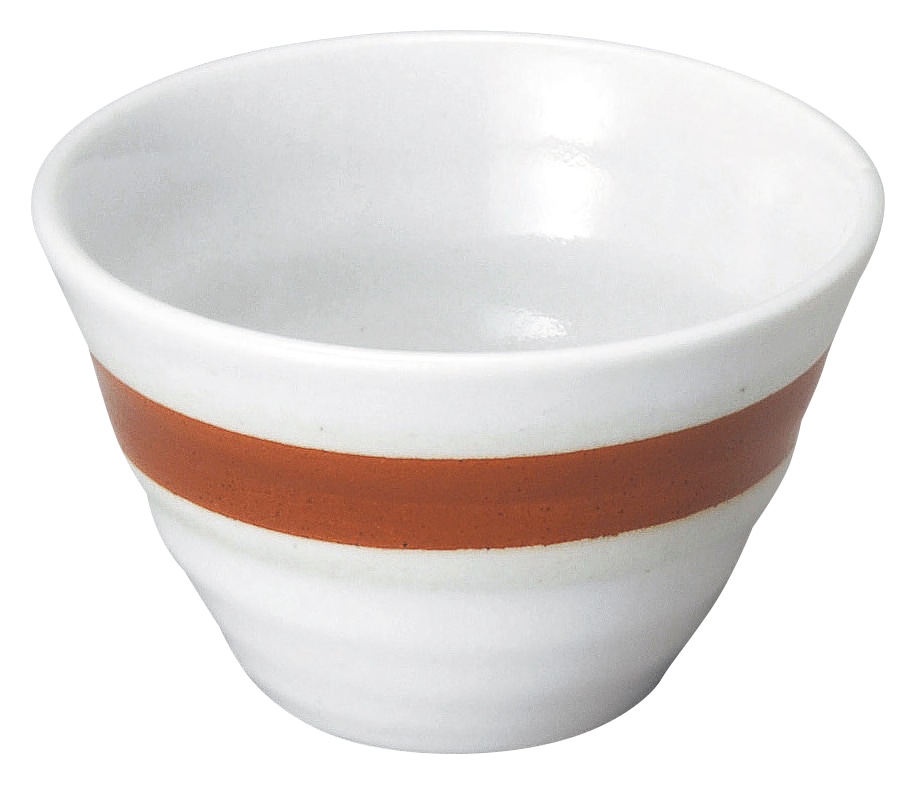 山万 赤帯　リップル碗　小 1個（ご注文単位1個）【直送品】