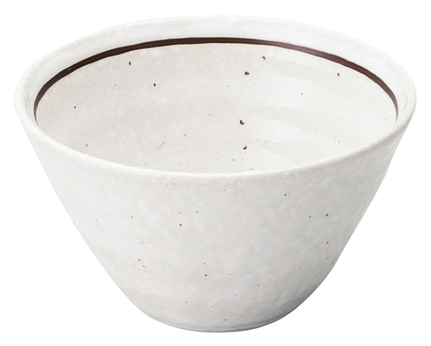 山万 粉引ライン リップル碗 大 1個(ご注文単位1個)【直送品】