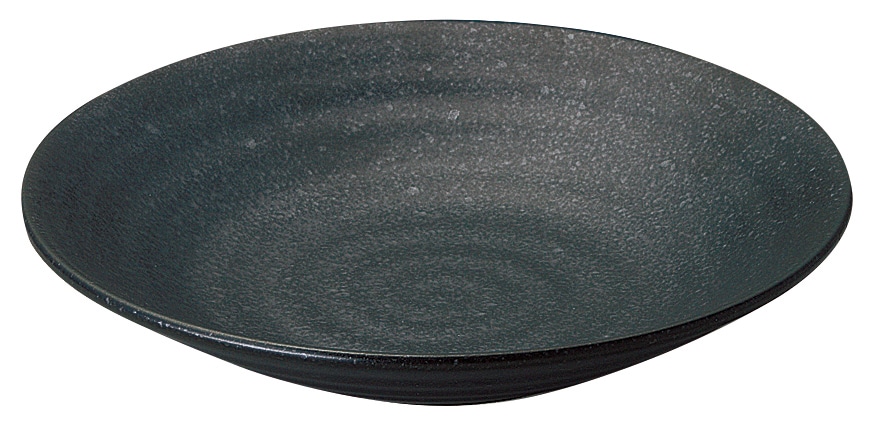 山万 黒洋　リップル8.5皿 1個（ご注文単位1個）【直送品】