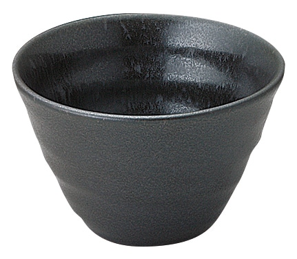 山万 黒洋　リップル碗　小 1個（ご注文単位1個）【直送品】