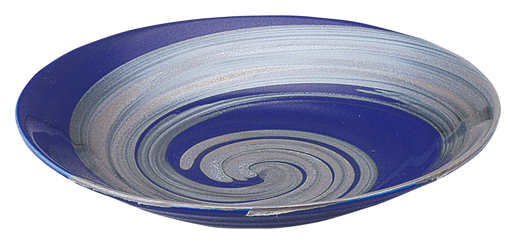 山万 銀彩ブルー　リップル6.0皿 1個（ご注文単位1個）【直送品】