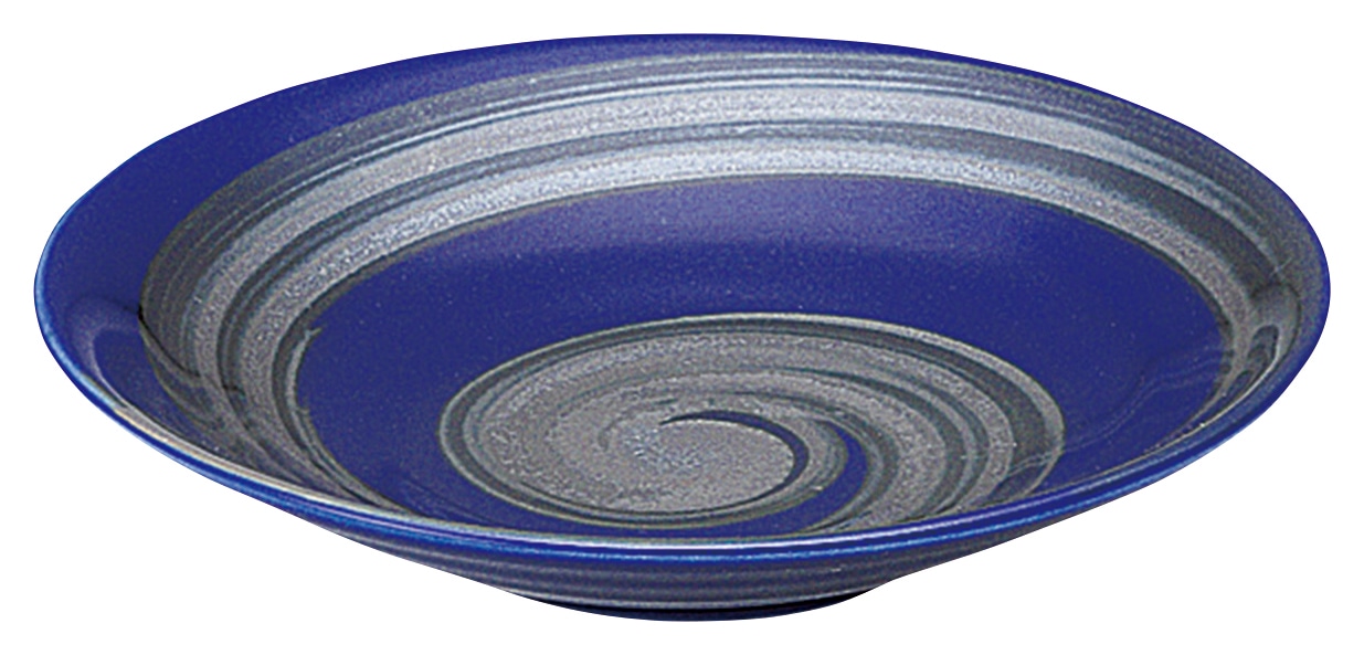 山万 銀彩ブルー　リップル5.0皿 1個（ご注文単位1個）【直送品】
