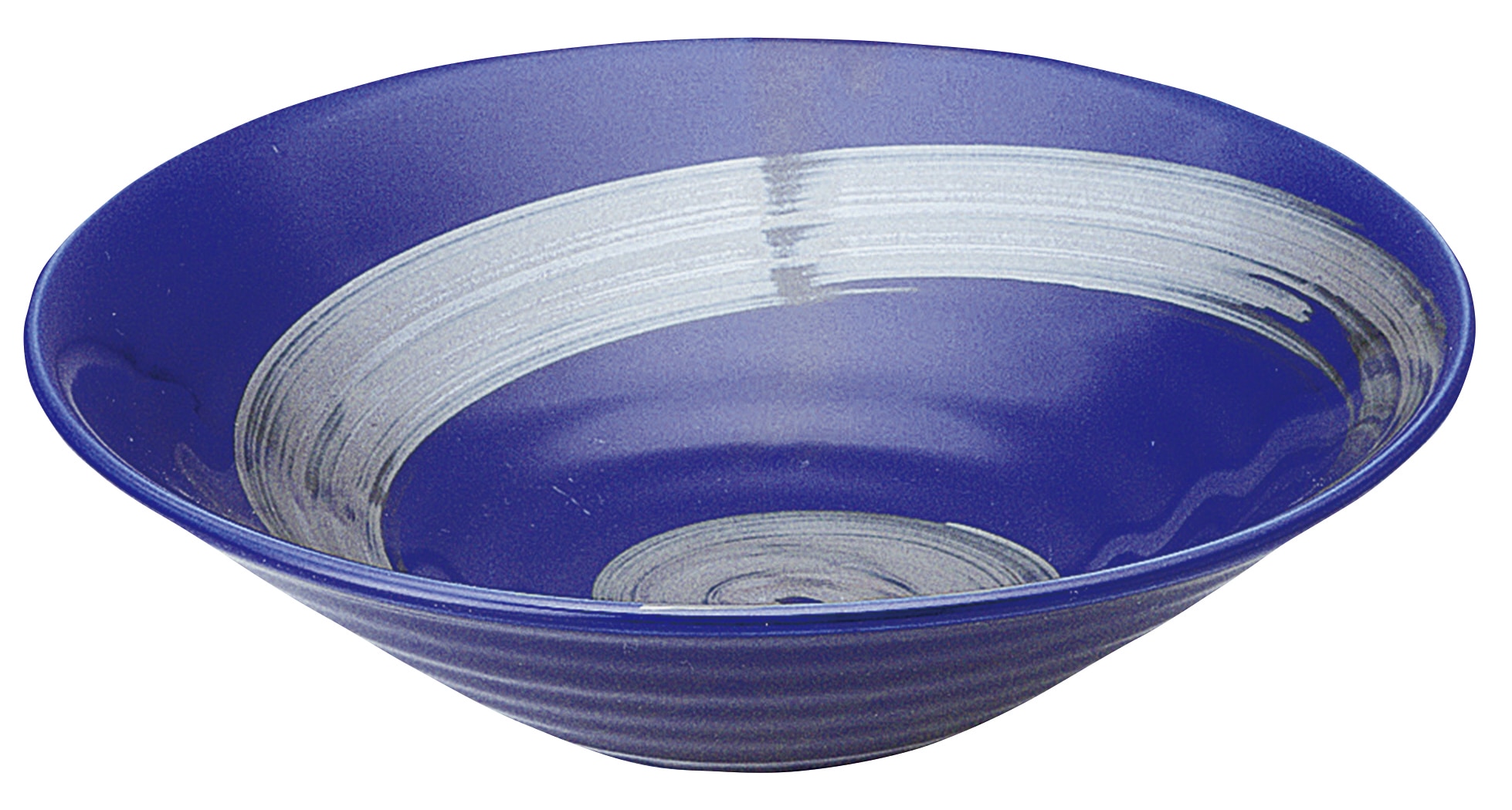 山万 銀彩ブルー　リップル7.0鉢 1個（ご注文単位1個）【直送品】