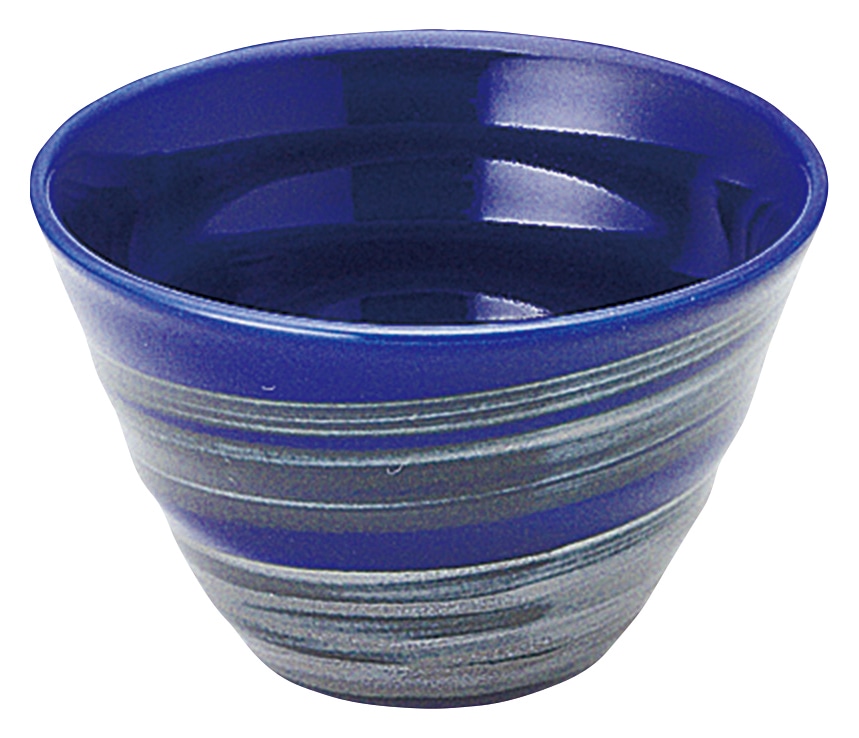 山万 銀彩ブルー　リップル碗　小 1個（ご注文単位1個）【直送品】