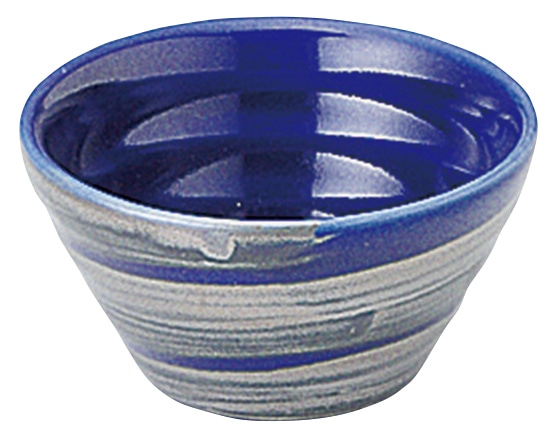 山万 銀彩ブルー　リップル碗　プチ 1個（ご注文単位1個）【直送品】