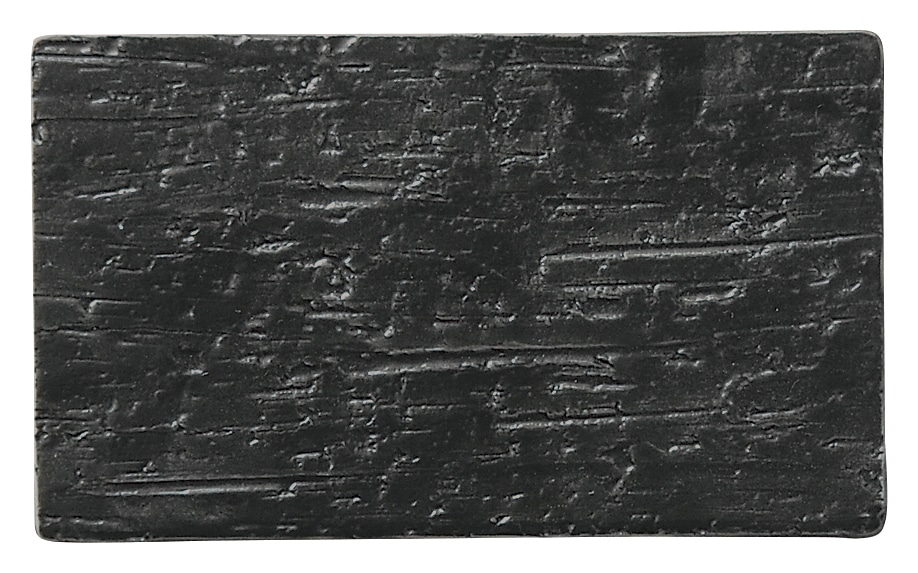 山万 漆黒　17cm平長角皿 1個（ご注文単位1個）【直送品】