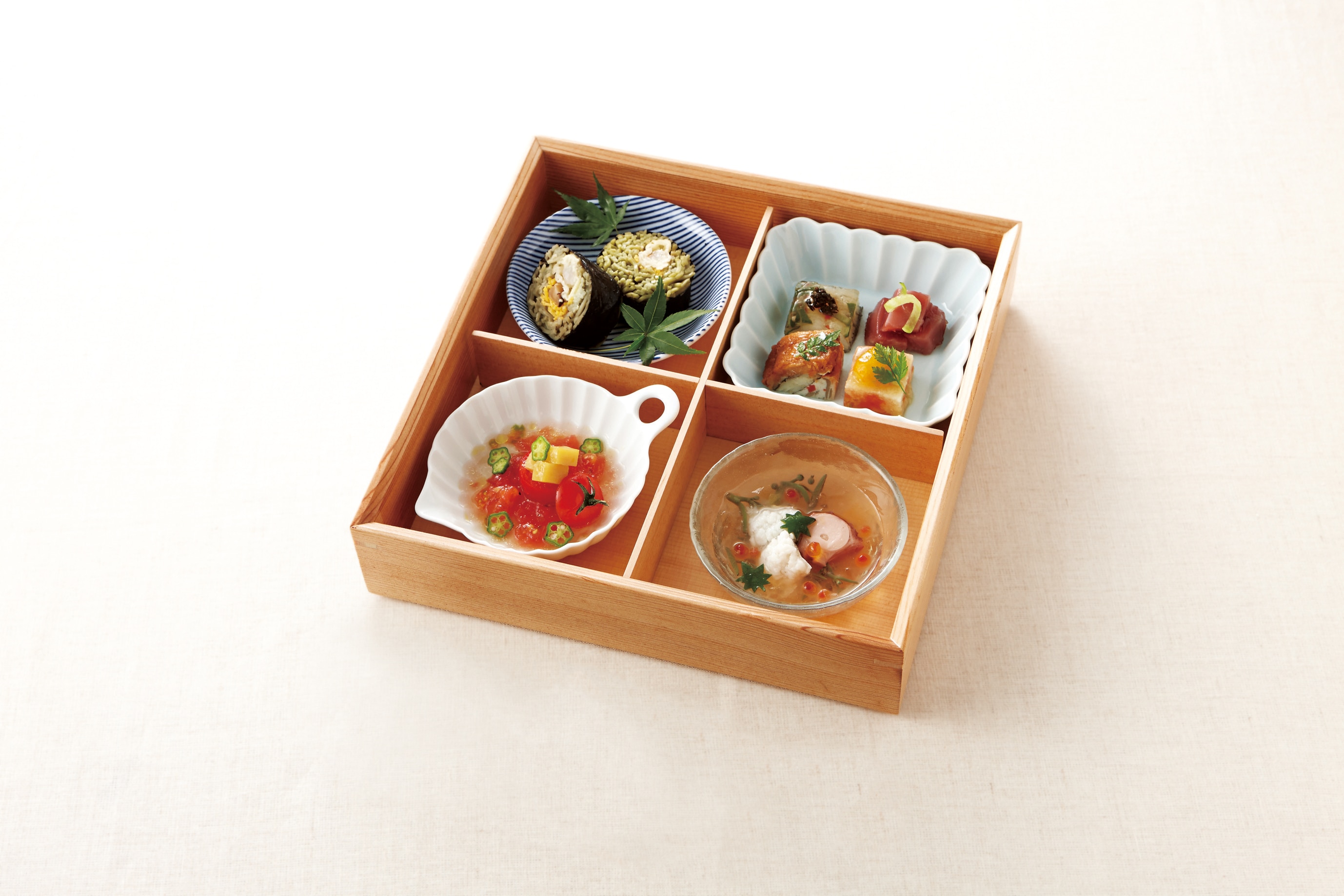 山万 九つ仕切り 風セット 木製 1個(ご注文単位1個)【直送品】