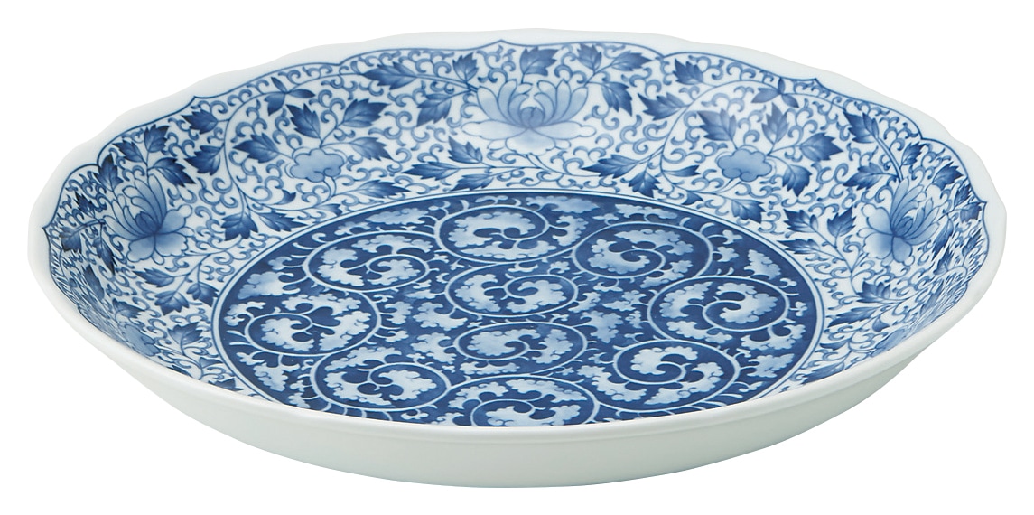 山万 濃唐草　尺皿 1個（ご注文単位1個）【直送品】