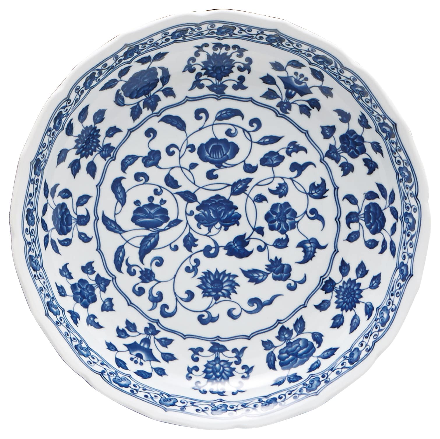 山万 明朝唐草　尺二皿 1個（ご注文単位1個）【直送品】